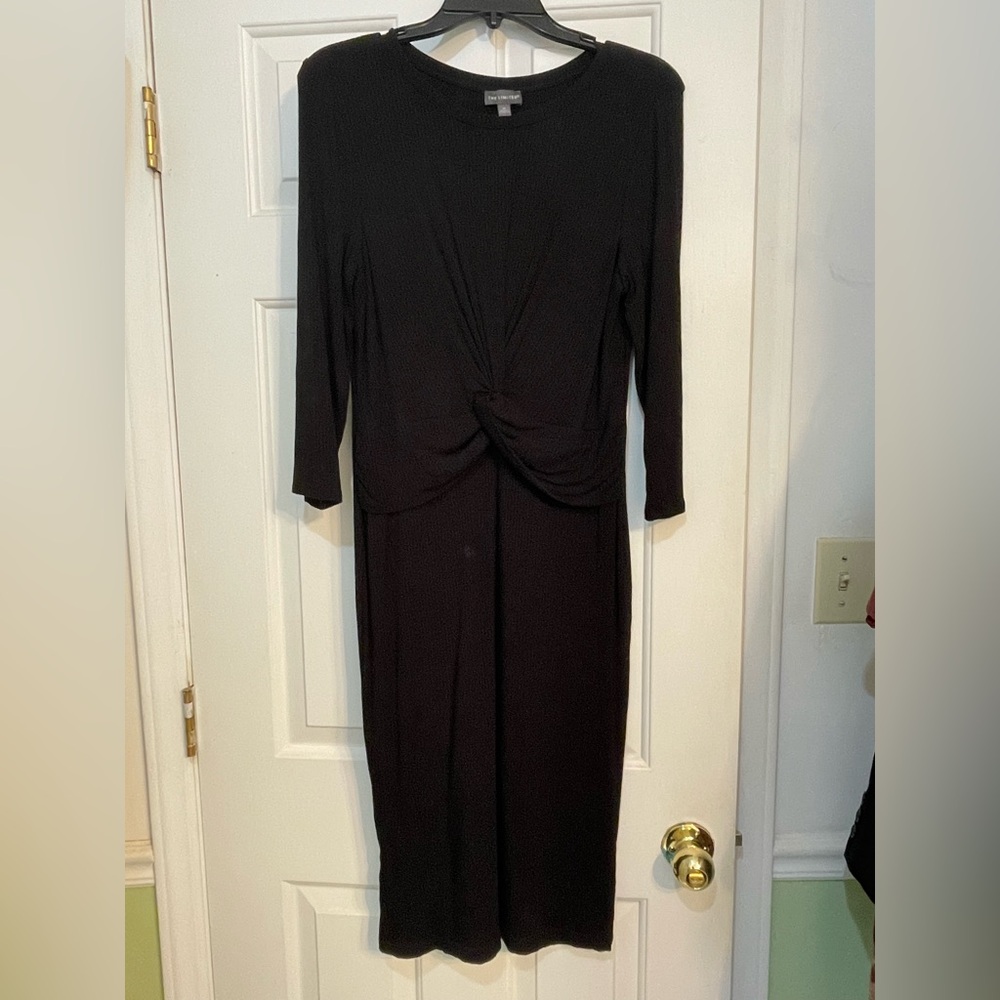 The Limited Black Knot-Front Dress